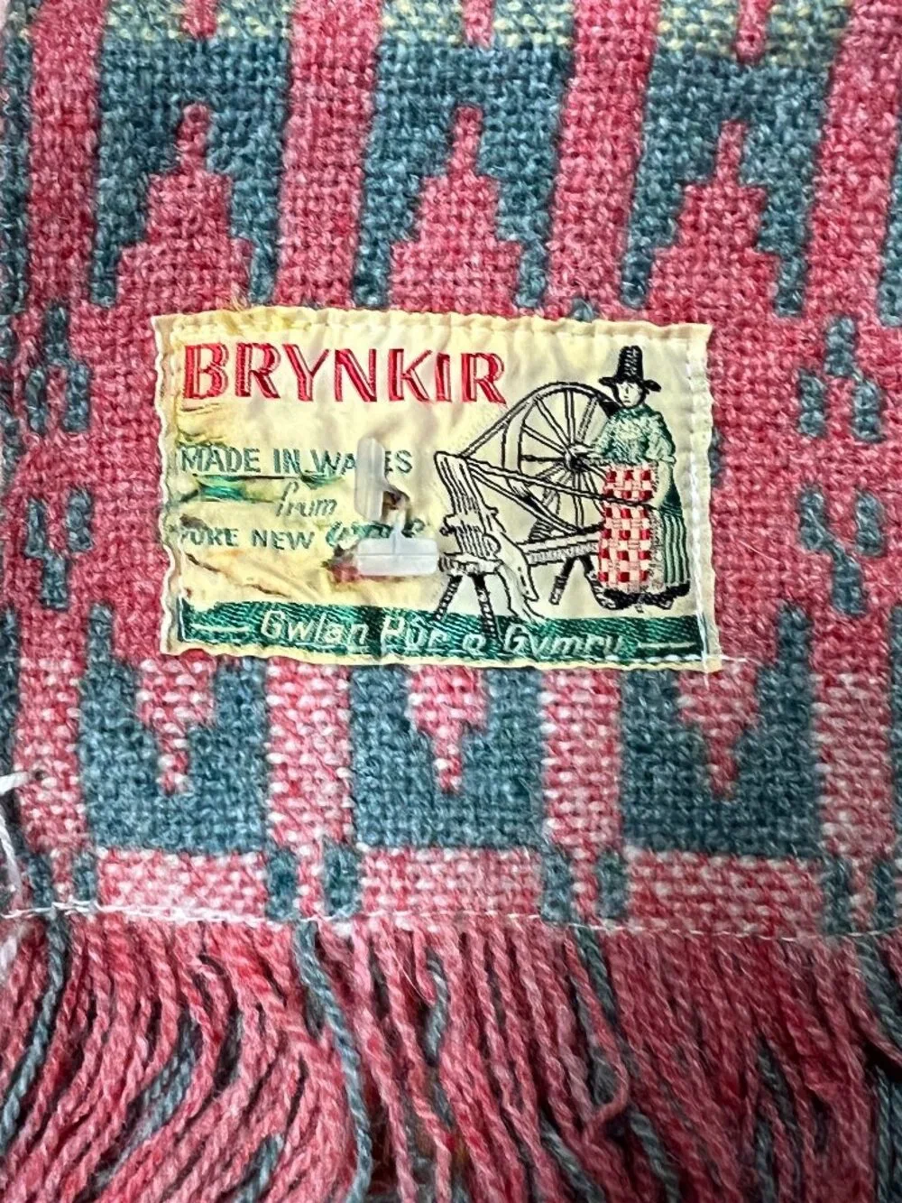 Brynkir 100% Wool Welsh Collectors Vintage Tapestry Coverlet Blanket 242 x 231cm